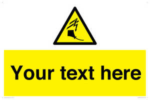 Custom warning kite flying near powerlines